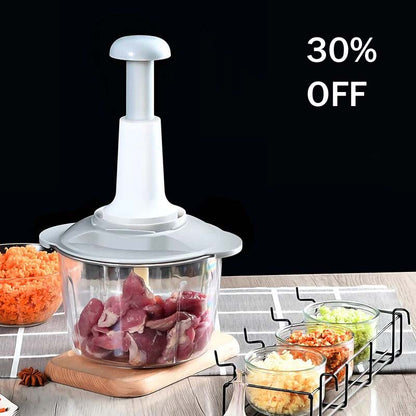 Manual Hand Push Chopper | 1.5L Multi-Functional Grinder & Grater (Random Color)