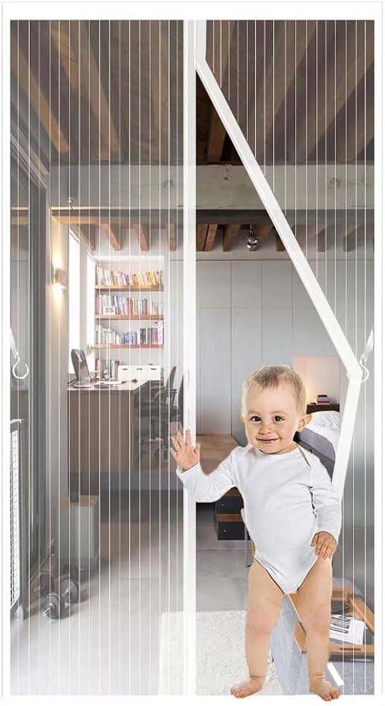 Hands Free Magnetic Screen Door , Curtain Keeps Bugs Out